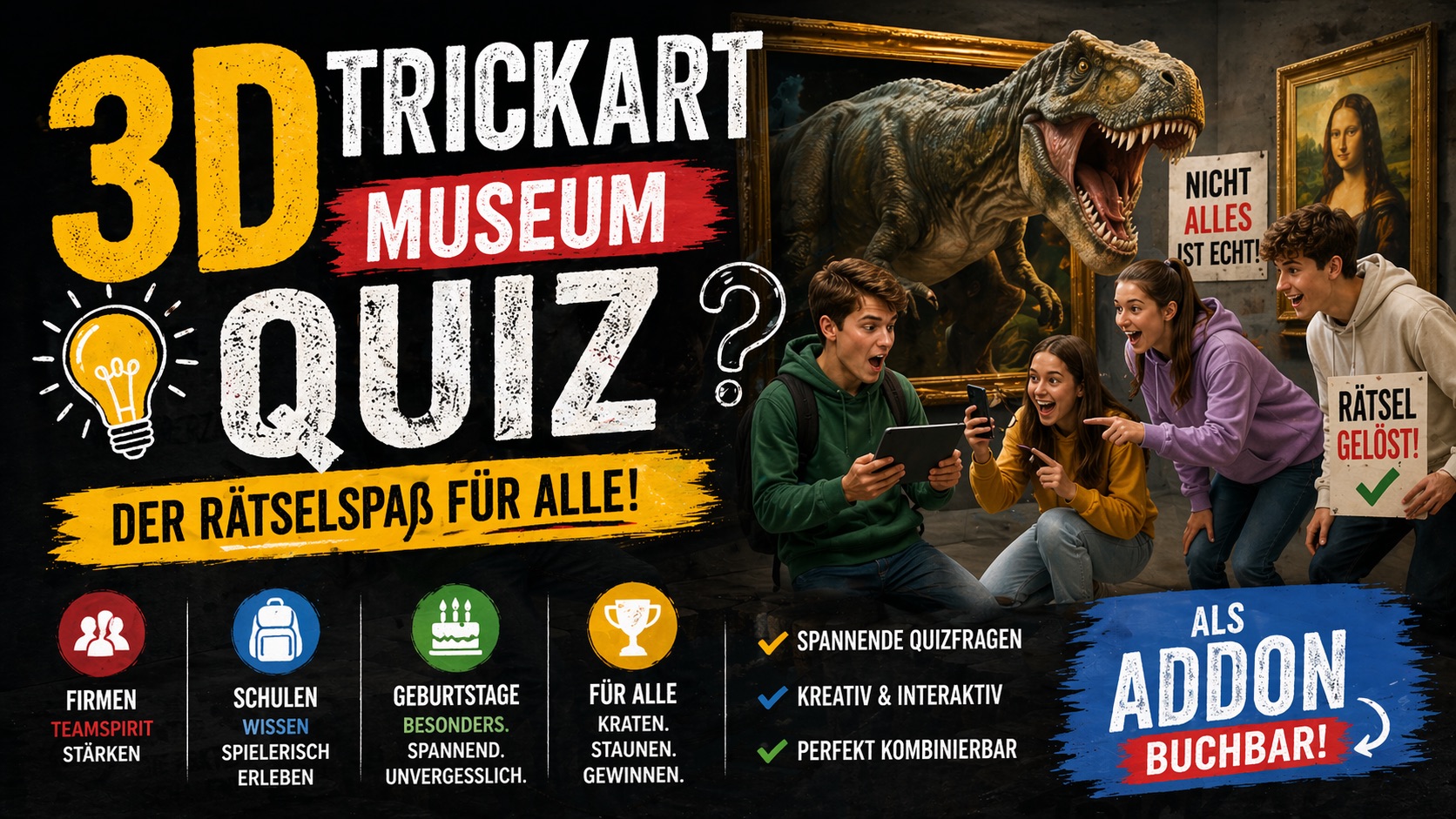 Das interaktive Museumsquiz im 3D TrickArt Museum