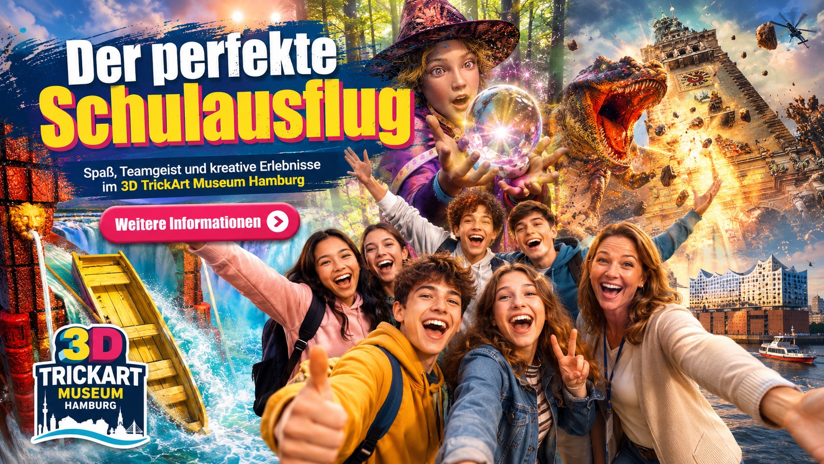 Der perfekte Schulausflug im 3D TrickArt Museum Hamburg