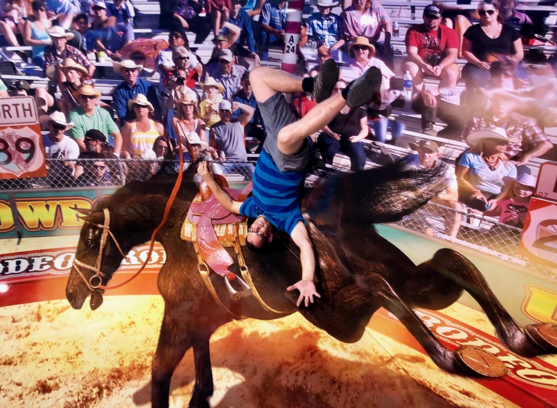 Wildes Rodeo reiten – 3D TrickArt